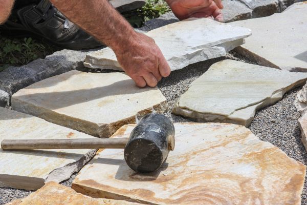 Stone Sidewalk Installation in Tucson