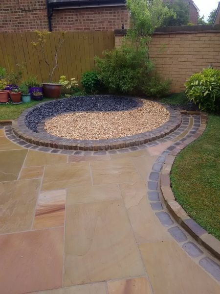 Sandstone Patio Installation in Tucson